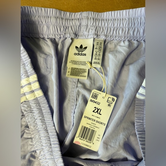 NWT adidas Originals Men's Light Purple Classics Sprinter Shorts Size 2XL - Picture 6 of 9
